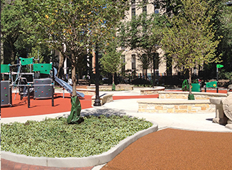 JRA Goudy Square Park Playground Trees